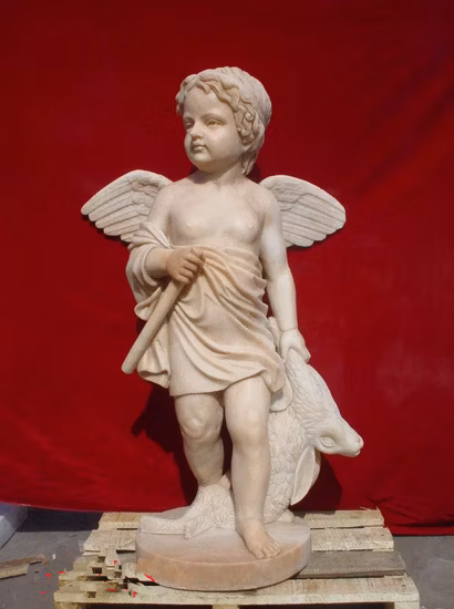 Estátua de escultura em tamanho real de mármore David para decoração de jardim